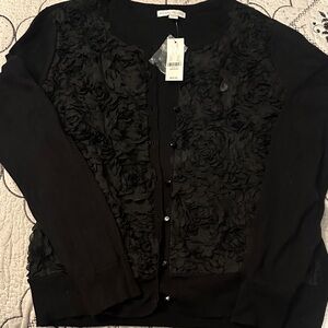 Black Floral Women's Sweater new with tags